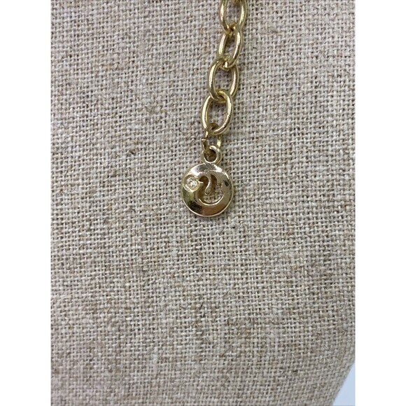 Gloria Vanderbilt Swarovski Elements Crystal Beaded Necklace Purple & Gold - Picture 4 of 5